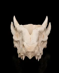 Deathroot Skull Dragon Planter – Gothic Fantasy Skull Pot | 3D Printed Mythical Home & Garden Décor (3 Sizes)