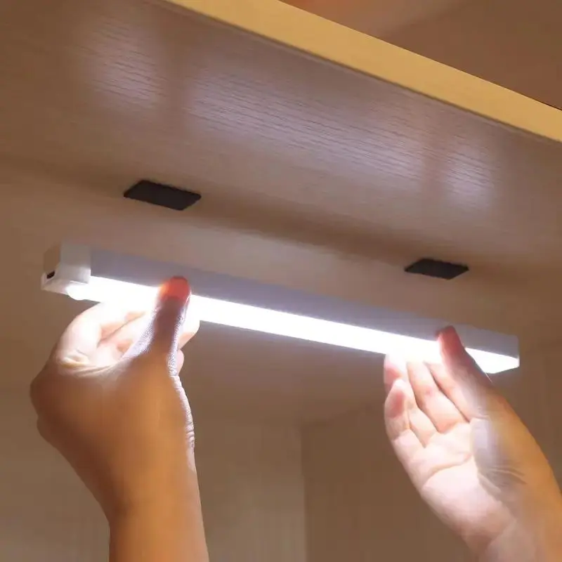 Under Cabinet LED Light, USB Rechargeable Magnetic LED Light, Motion Sensor LED Light for Kitchen Cabinet Stair Bar, Emergency Light