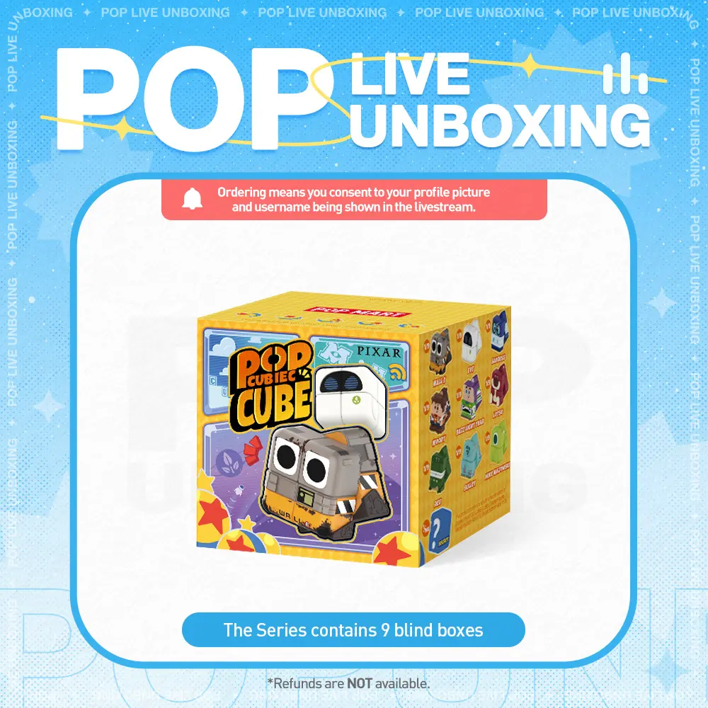 [POP NOW] POP MART Disney/Pixar POP CUBE CUBIEC Series Figures Blind Box，Whole Set