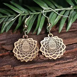 Third Eye Mandala Earrings (Silver / Gold)