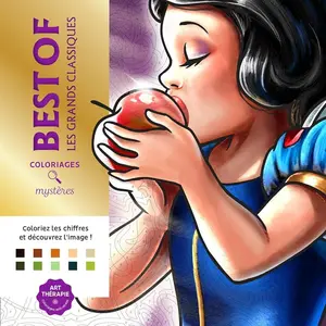 #33 - Disney Color by Numbers Coloring Book for Children and Adults - Snow White Cover number books Adult Fine Motor Skills Artistic Expression Interactive