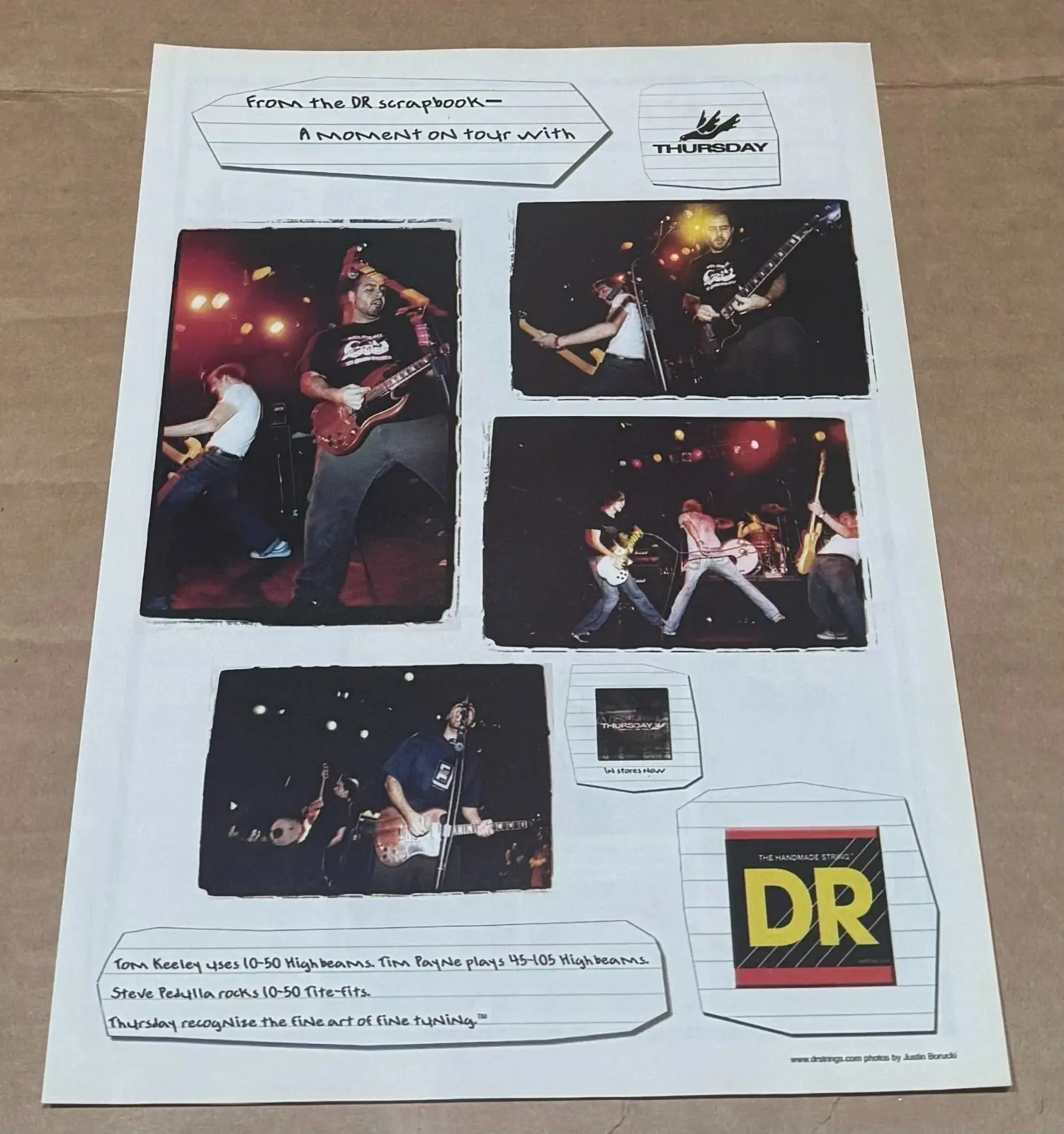 Tom Keeley & Steve Pedulla of THURSDAY - DR STRINGS - 2004 Print Advertisement