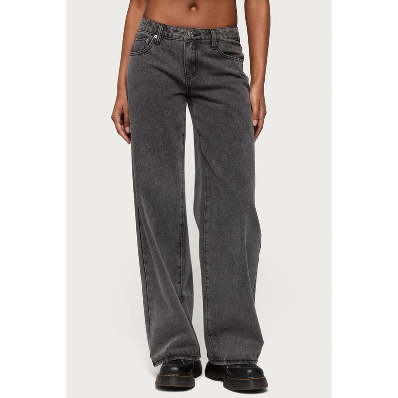 Tall Raelynn Washed Low Rise Baggy Jeans