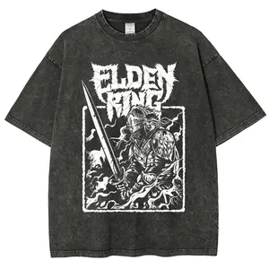 Men's Elden Ring Vintage 90s Graphic Tee, Oversized Streetwear Top, Funny Design for Vacation Outfits