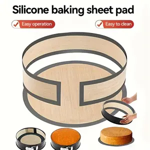 Silicone Baking Mat Suitable for Cookie, Macaron, Bread Sheets - Non-Stick Tray with Springform Pan Protector, Easy for Pastry, Pastries, for & Commercial Use, Resistant Dish