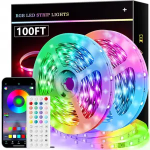 New Deal - 100ft Led Lights for Bedroom with Music Sync 44 Keys Remote and App Control, Color Changing Lights for Home Kitchen Party Christmas Decoration(50ft).