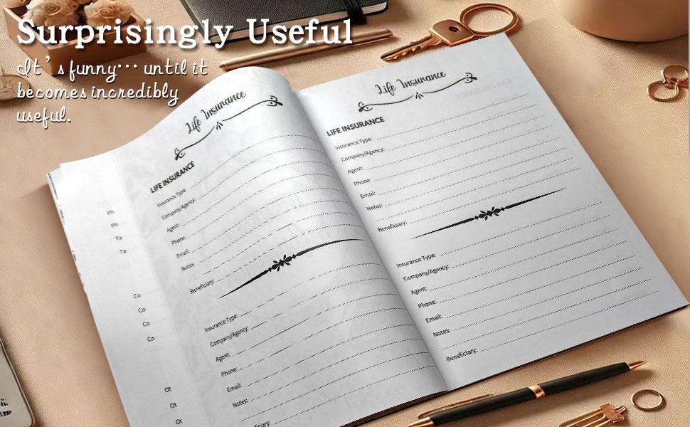 Black End of Life Planner, Sorry It's Your Problem Now Because I'm Dead Book, I'm Dead Now What Planner, Final Wishes and End-of-Life Arrangements Organizer, Death Planning Workbook