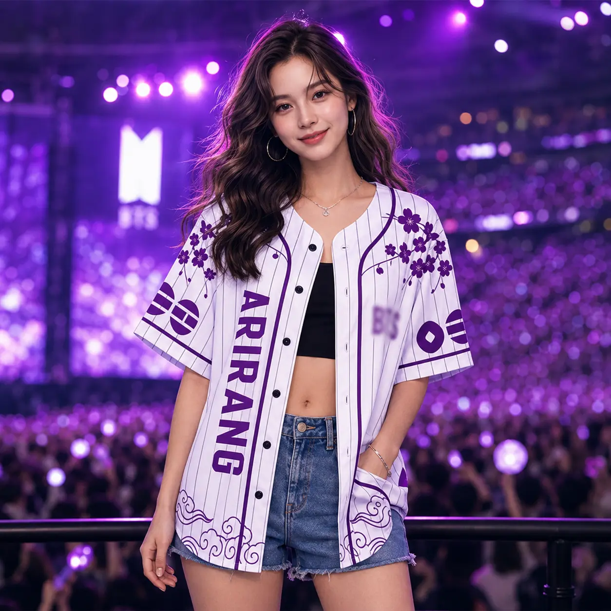 Arirang World Tour Jersey, Custom Name Number K-Pop Concert Baseball Shirt, Unisex Fan Gift