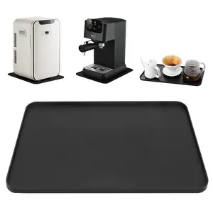 Leak-Resistant Silicone Mat for Mini Fridge and Appliances 13" x 9" Protective Tray Food-Grade Silicone Non-Slip Coasters Tableware