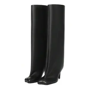 Knee High Boot Square Toe Kitten Heel Stiletto Heeled Boots For Woman Wide Calf Long Boots Heeled Slouchy Formal Shoes Winter Tall Boots For Women