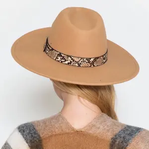 Tan Ranger Hat With Brown Belted Trim