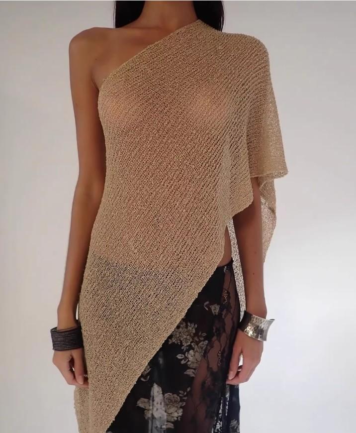 Fan Favorite Agerose Womens Sheer Poncho Top Lightweight Knit  Shrug Mesh Off The Shoulder Y2K Going Out Beach Swimsuit Coverup  