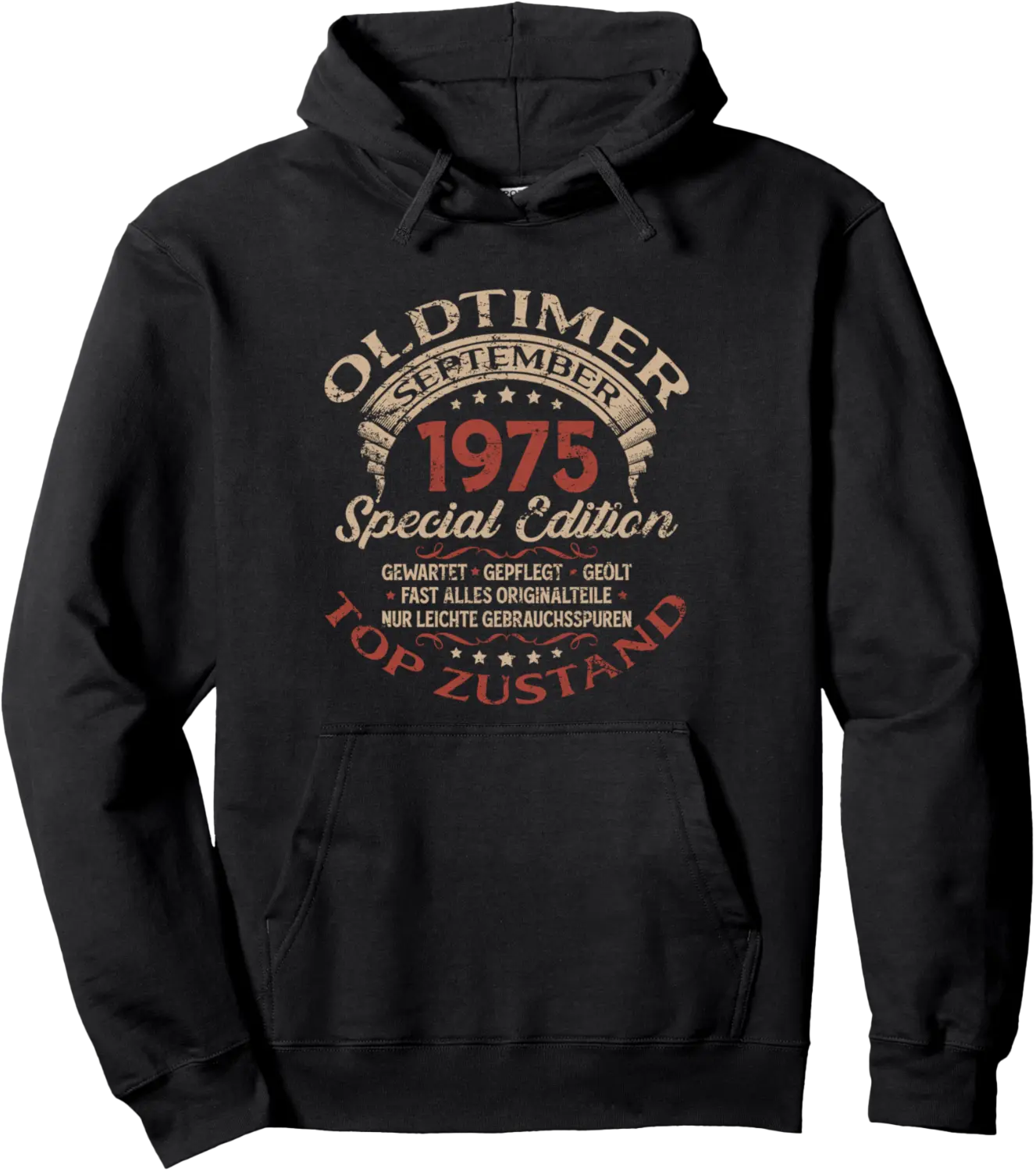 50th birthday man gift classic September 1975 Vintage Pullover Hoodie - Sabrinasmitl Shop 77B0FNDM84XT