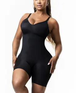 Comfy Tummy Control Shapewear Bodysuit Mid Thigh With Suit-In Bra | Darly Use