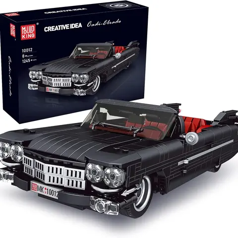 Mould King 10012 Retro Classic Muscle Sports Car MOC Vehicle Model Kit, 1245-Piece Interlocking Bricks 3D Model Building Kits, Sturdy DIY Creative Building Blocks, STEM Open-Ended Play Screen Time Alternative, Brick Art Collectors Set, Gift for Adults