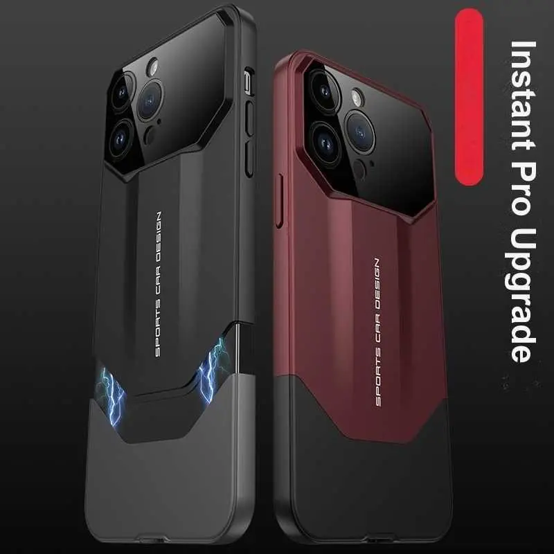 For iPhone 15 Pro Max Phone Case Contrast Color Shield For iPhone 15/15 Pro Supercar Instant Transformation Master Shell HNP94PL