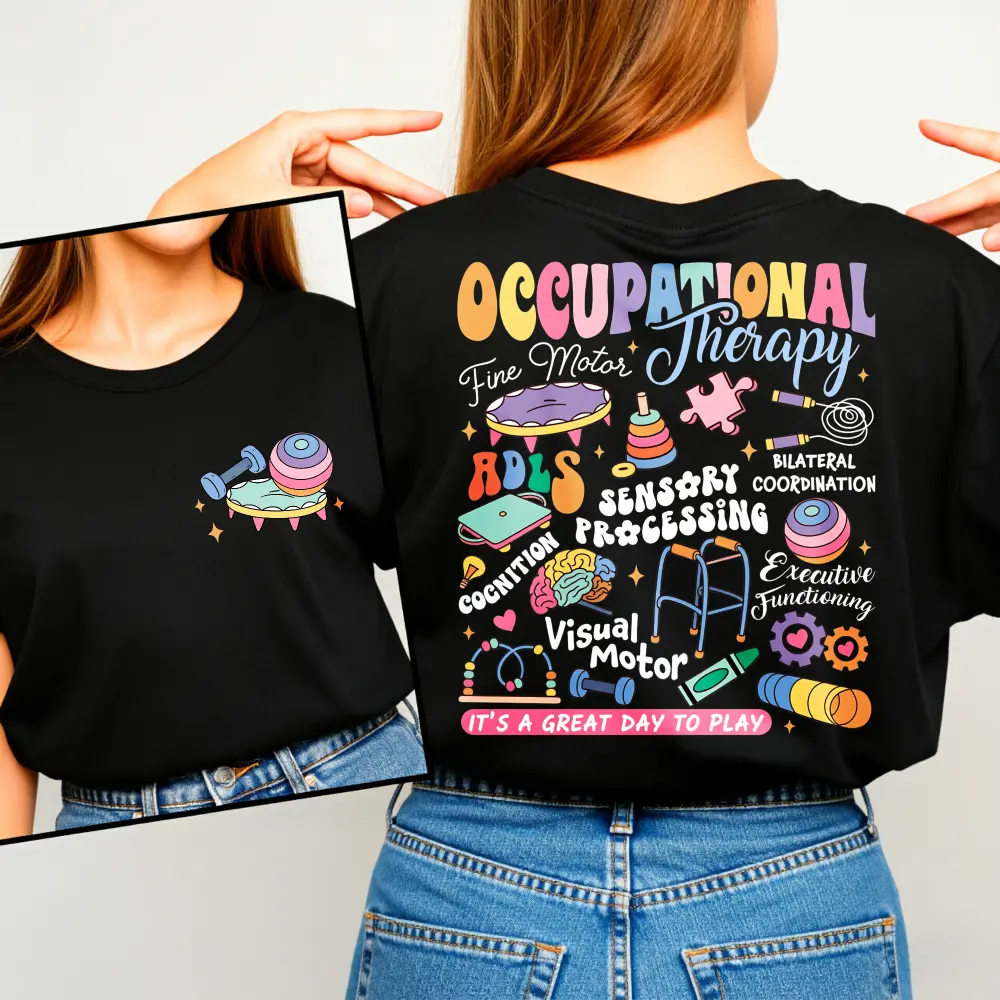 Occupational Therapy T-shirt, Retro Therapist T-shirt, OT Assistant Gift, Mental Health T-shirt, Special Education Shirt, OTA COTA Crewneck