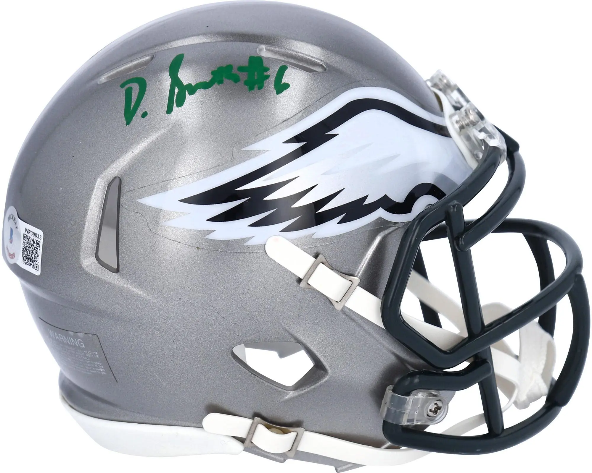 DeVonta Smith Philadelphia Eagles Autographed Riddell Flash Mini Helmet - Fanatics Authentic Certified