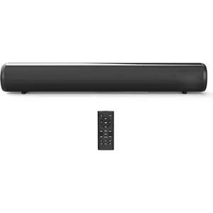 HDMI Sound Bar for TV,  Small TV Soundbar Speaker, Optical/HDMI/Aux/Coax/USB/ Connection for TV, PC, Projectors, Includes Remote Control, 16 inch