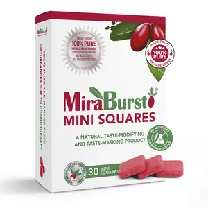 MiraBurst Mini Squares, Turns Sour Foods Sweet, Flavor Changing Berry, 100% Pure Miracle Berry Powder, 12ct or 30ct