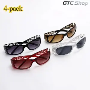 Women's 4-Pack Vintage UV400 Sunglasses, Rhinestone-Embellished Retro Glam Tinted Lens, Durable PC Frame – Stylish Accessories for Daily Outfits, Party Occasions, Sunglasses For Women, Accessories For Women summerwins