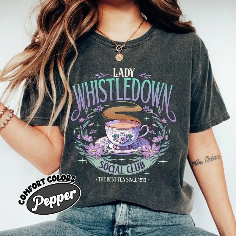 Lady Whistledown's Tea House Shirt, Bridgerton Shirt, Bridgerton Gift, Regency, Spill the Tea, TV Show, Book Lover Shirt, Comfort Colors