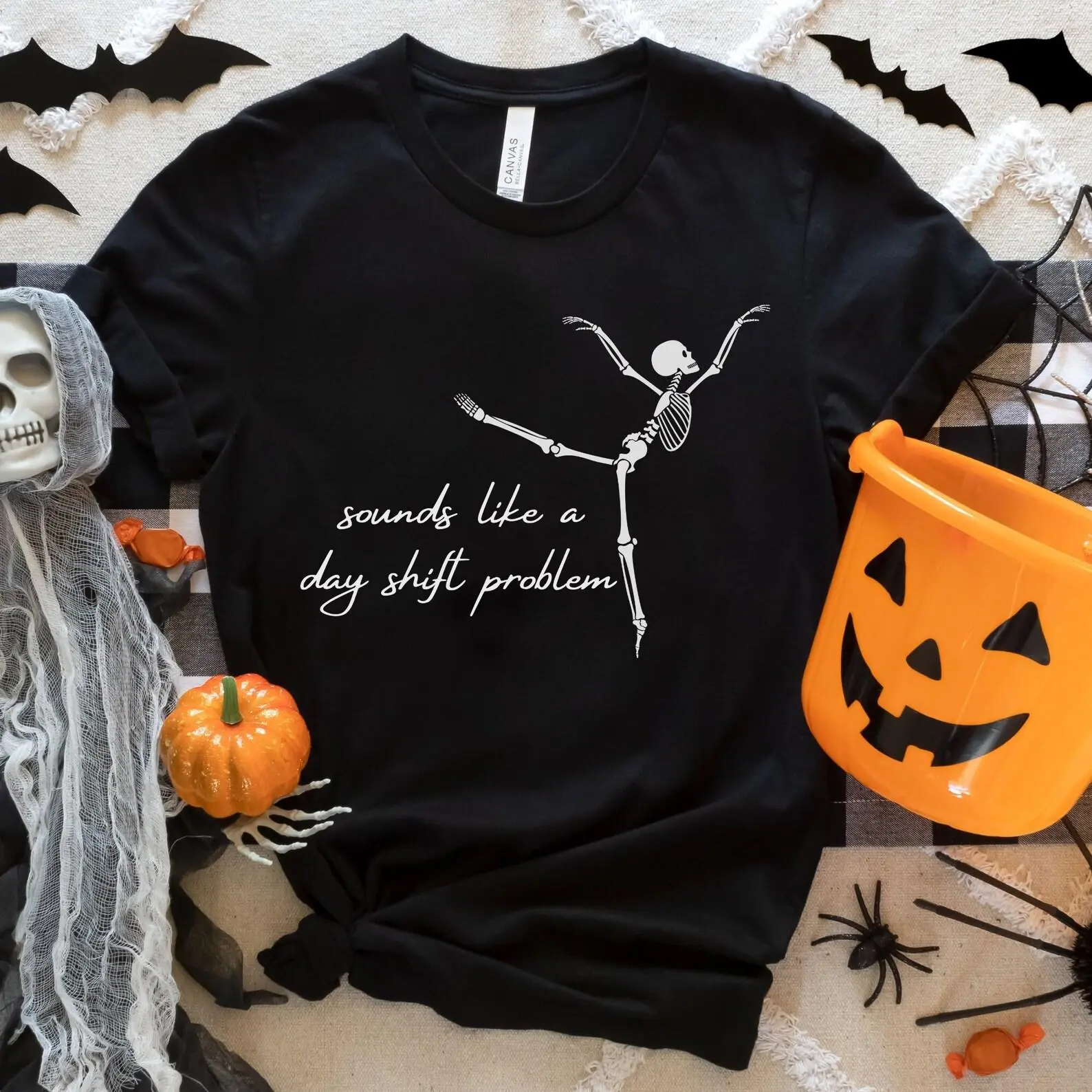 Night Shift Shirt, Halloween Night Shift Nurse TShirt, Night Shift Squad Shirts, Funny Nursing T-Shirt, Spooky PSCU Nurse Tee, Skeleton Tee
