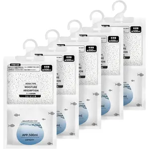 Hanging Moisture Absorber Bag, 16.9 Oz Reusable Dehumidifier for Cabinets & Wall Cupboards, Effective Humidity Control Solution, Dehumidifier for Home