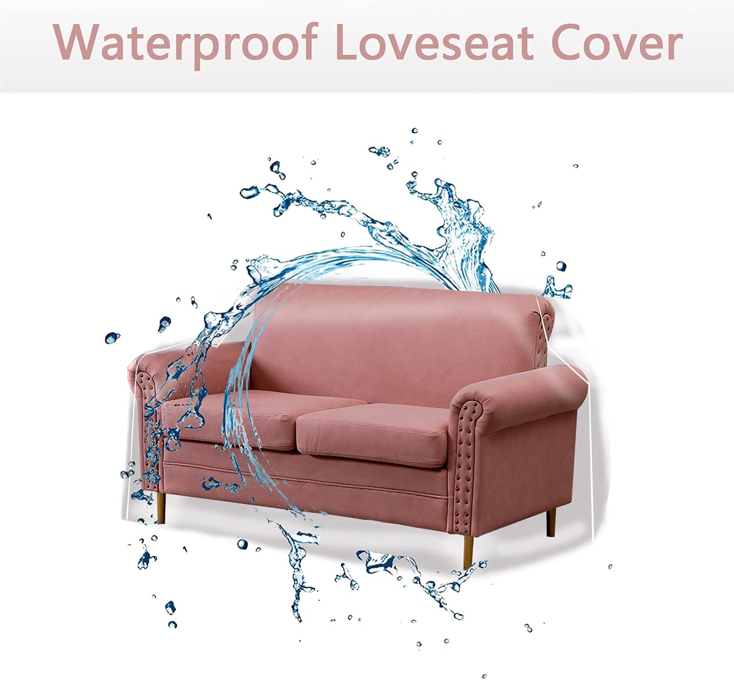 Swanna Waterproof Clear Plastic Thicker 36”RH x 18" FH x 84”W x 40" D, Loveseat Sofa/Couch Cover - Vinyl Shield Sofa Slipover Furniture Protection for Moving (Loveseat -1 Pack)