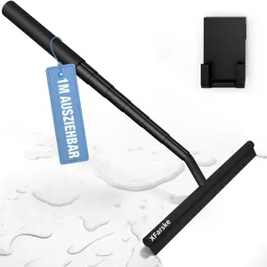 Extendable shower squeegee for glass doors shower cubicle squeegee shower wiper window cleaner squeegee shower silicone squeegee shower with cm telescopic rod