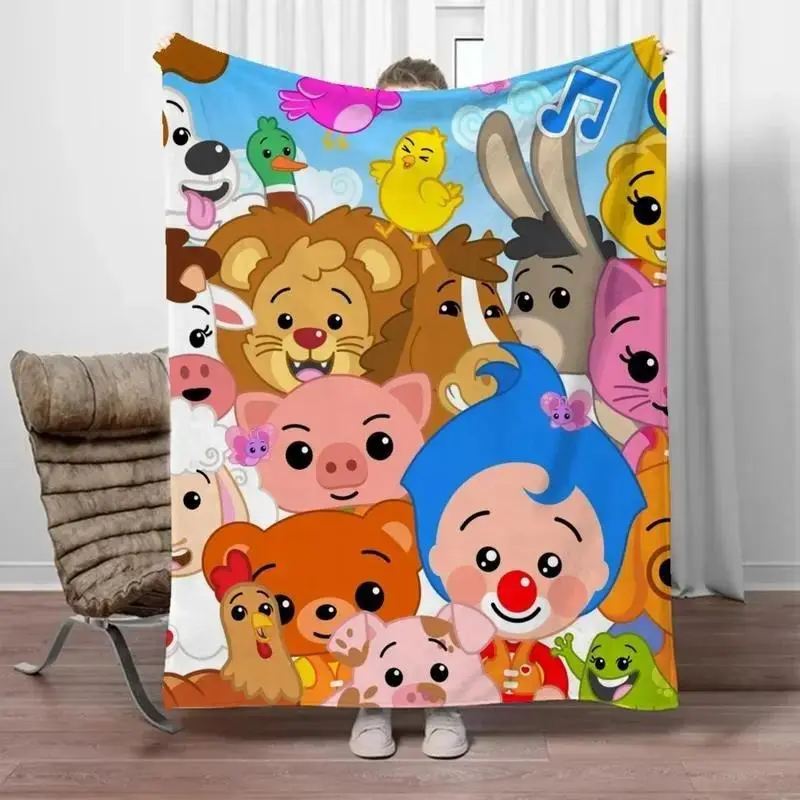 Plim Plim Blanket Cozy cartoon blanket with Plim Plim enjoying a fun circus ride, flannel material makes Gifts for children