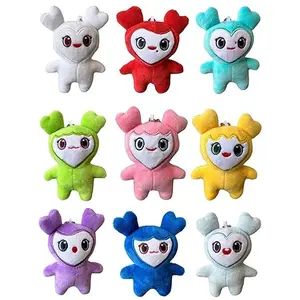 9PCS/lot Lovelys Plush Korean Super Star Plush Toy Cartoon Animal TWICE Momo Doll Keychain Pendant for Fans Girls Birthday Gifts