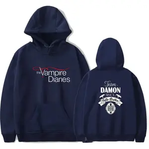 The Vampire Diaries Horror Movie Two-Sided Graphic Sweatshirt, The Vampire Diaries Damon Halloween Movie 2-Sided Pullover Hoodie for Men & Women