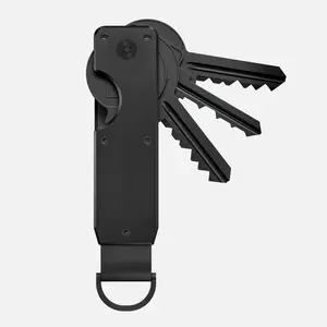 Ridge KeyCase - Traditional Flash New metal keychain, outdoor multifunctional key holder with reserved space for AirTag