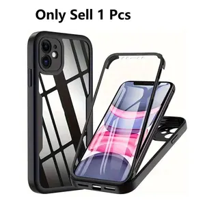 360° Full Body Shockproof Phone Case with Screen Protector, Anti-drop Phone Protective Cover, Phone Accessories Compatible with iPhone 11 12 13 14 15 16 17 Pro Max Plus Air Series