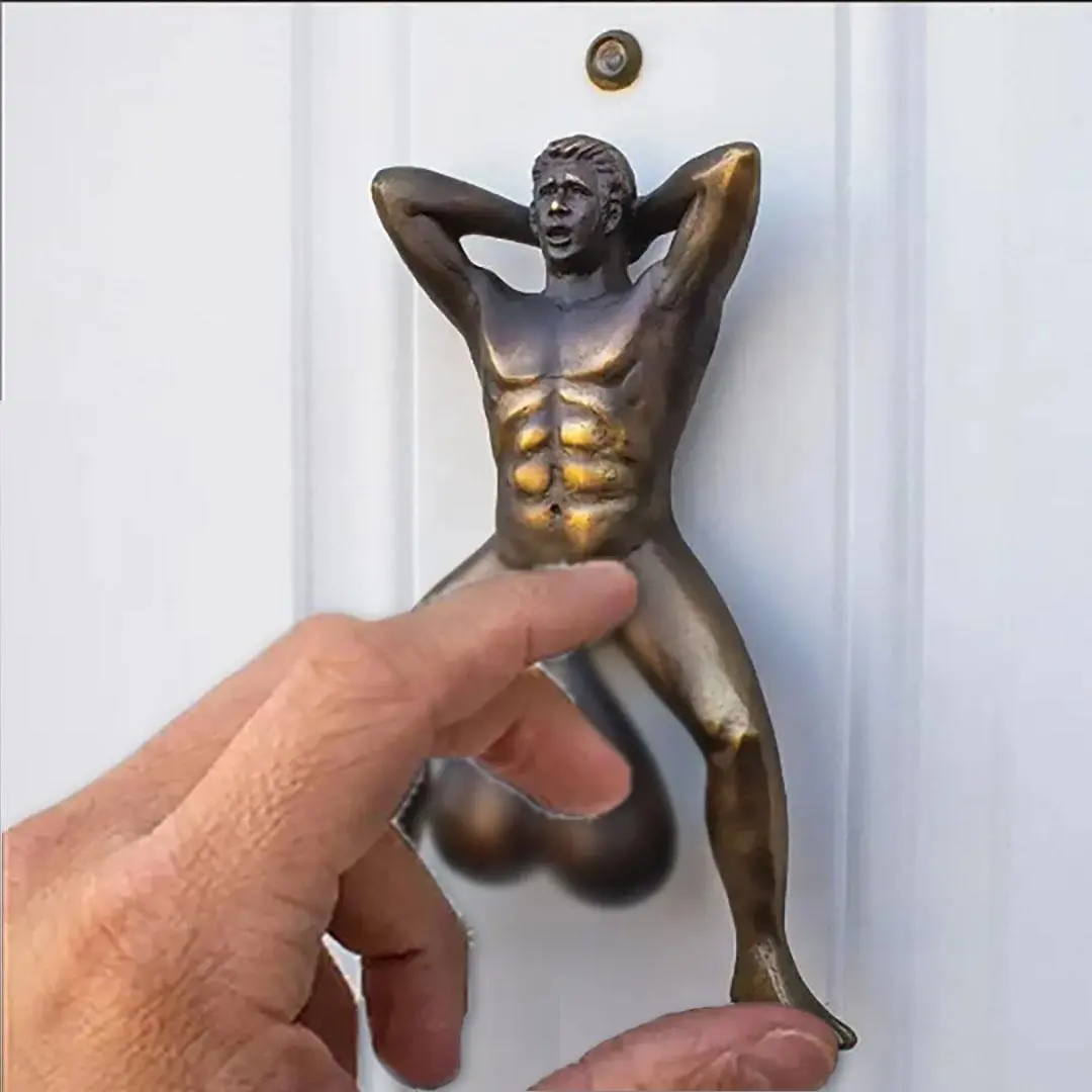 Doorballs Funny Door Knocker Gag Gift - Novelty Toy for Men, White Elephant, Housewarming Presents, Man Cave Decor