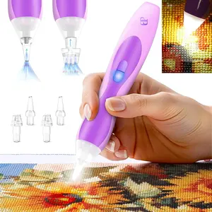 Electric  Painting Pen with Light,  & Rechargeable  Art Pens, 3 Brightness Levels, Quiet,  Grip, Extra Single & Triple Tips -  Art Kits for Adults