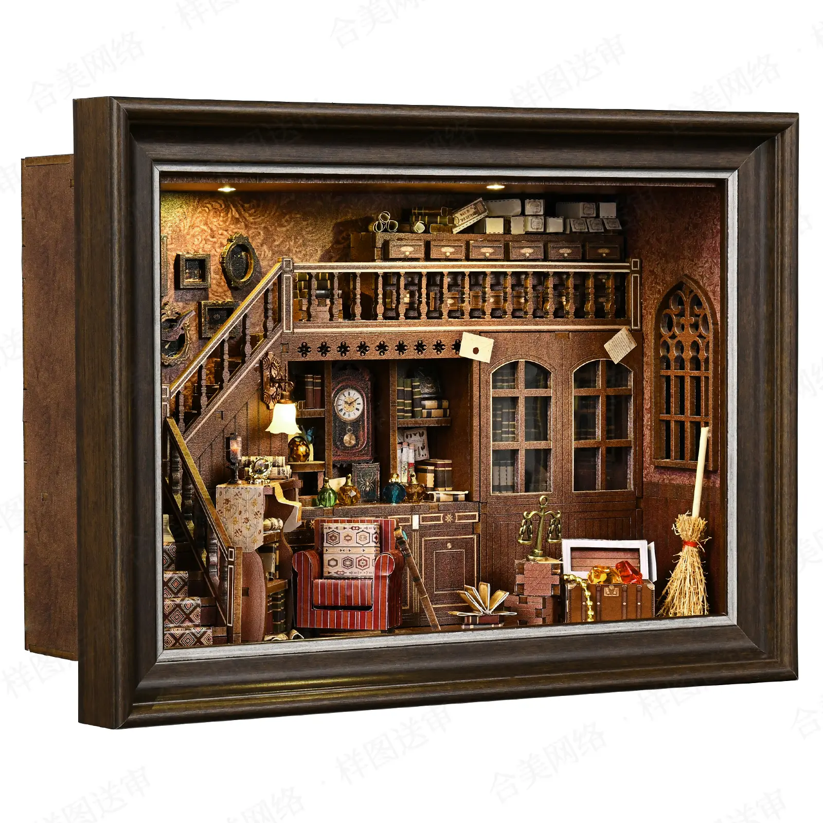 ETKVR ZR08 Attic Secret Room Book Nook Kit - 3D Wooden Puzzle with