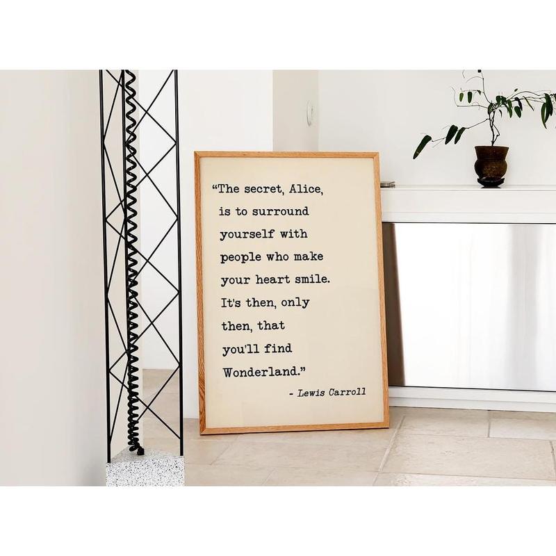 EVERY The Secret Alice Is To Surround Quote Alice In Wonderland Print, Nursery Decor, Kids Room Wall Art, Christmas Gift