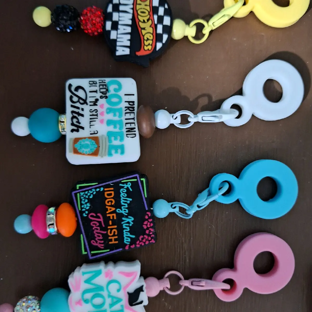 custom beaded straw charms
