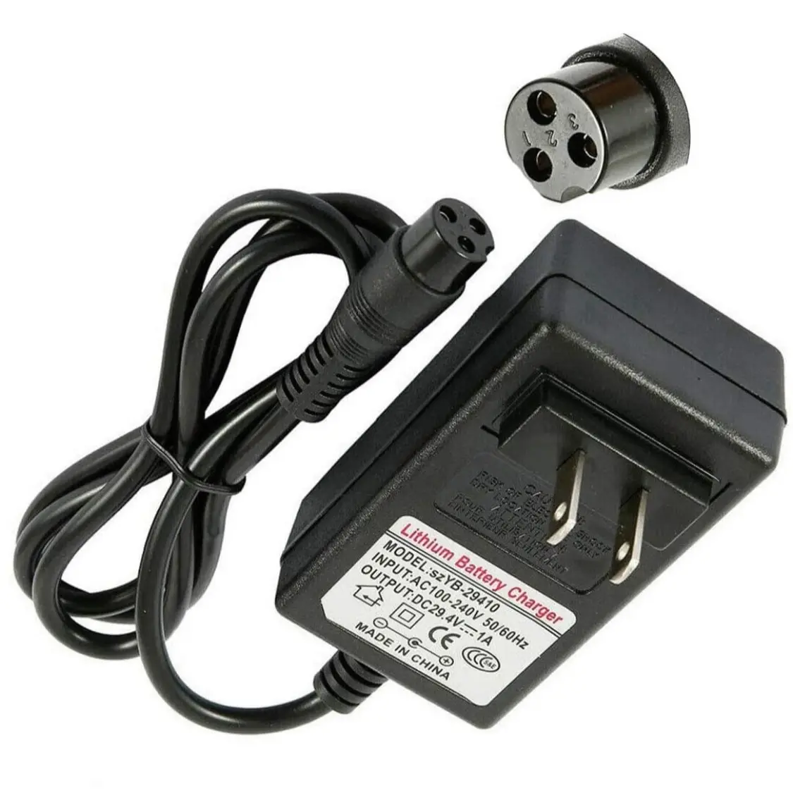 Scooter Charger, 24V,3.3 FT Power Adapter for Razor E100 E125 E150 E175 E500 (Black) durable metal finger skateboard