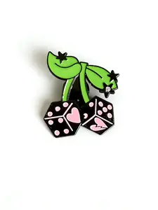 Cute Cherry Design Brooch, Fashion Alloy Badge, Daily Clothing Decoration, Trendy Versatile Pin, Perfect Birthday Gift Choice, Flower Brooch