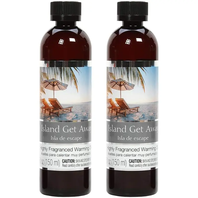 Island Get Away Scented Warming Oil - Set of 2 (5 oz Each)
