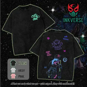 Retro Vintage Jinx x Powder Arcane: League of Legends v2 Washed T-shirt Game Cotton, FPS, Game Lover Unisex Shirt Gift for Him Her Y2K Hoodie Sweatshirt