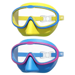 1/2 Pack Kids Swimming Goggles Large Frame Anti-Fog Leakproof Swim Eyewear with Comfortable Nose Bridge Protection for Boys and Girls
