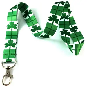 Execucat Lanyard - Shamrocks - ID Badge Holder & Keychain