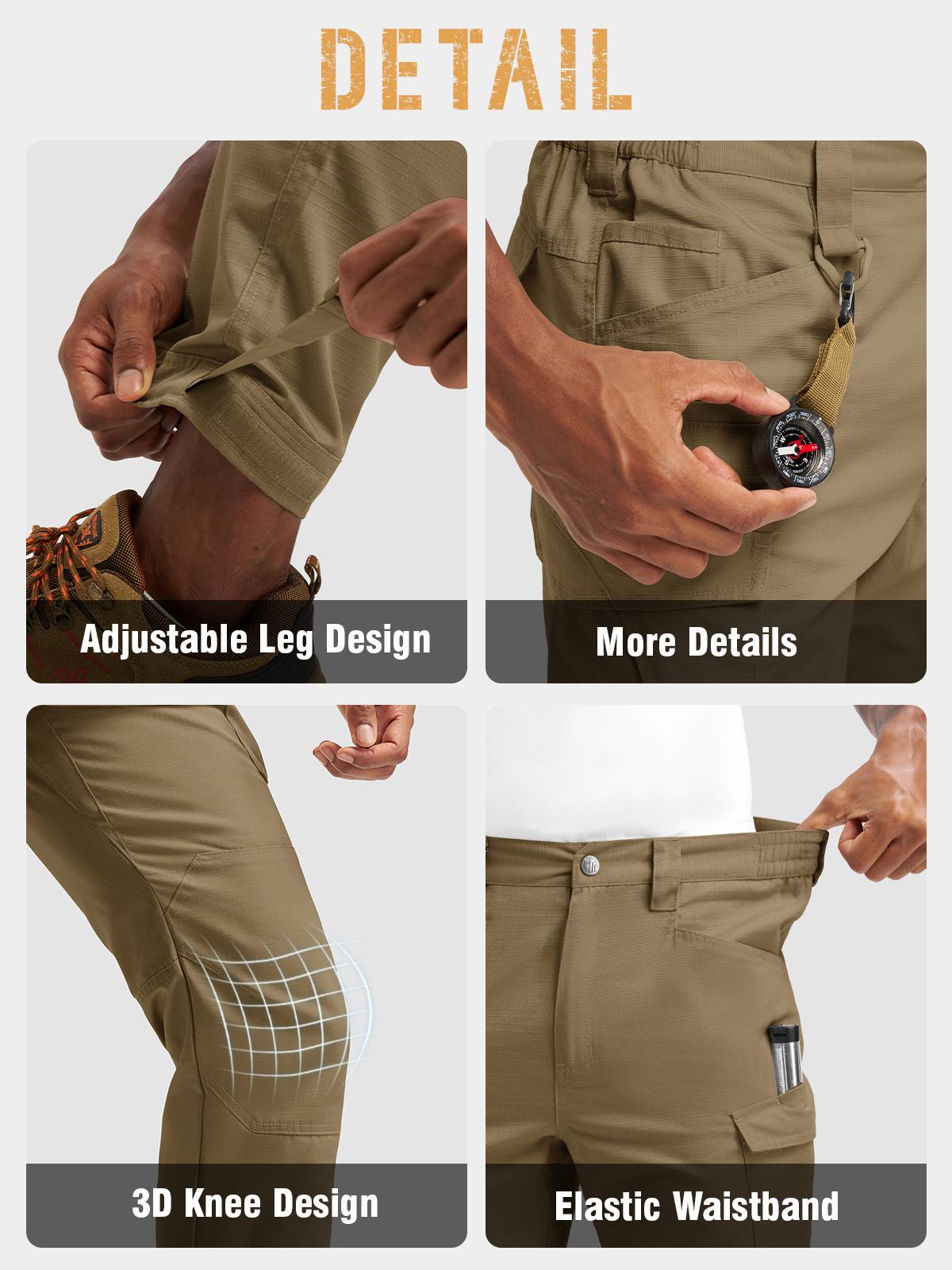 TBMPOY Men's Tactical Ripstop Pants Lightweight Water Resistant Cargo Hiking Work Pants With Multi Pockets for Outdoor Activities TBMPOY Men's Tactical Ripstop Pants Lightweight Water Resistant Cargo Hiking Work Pants With Multi Pockets for Outdoor Activities