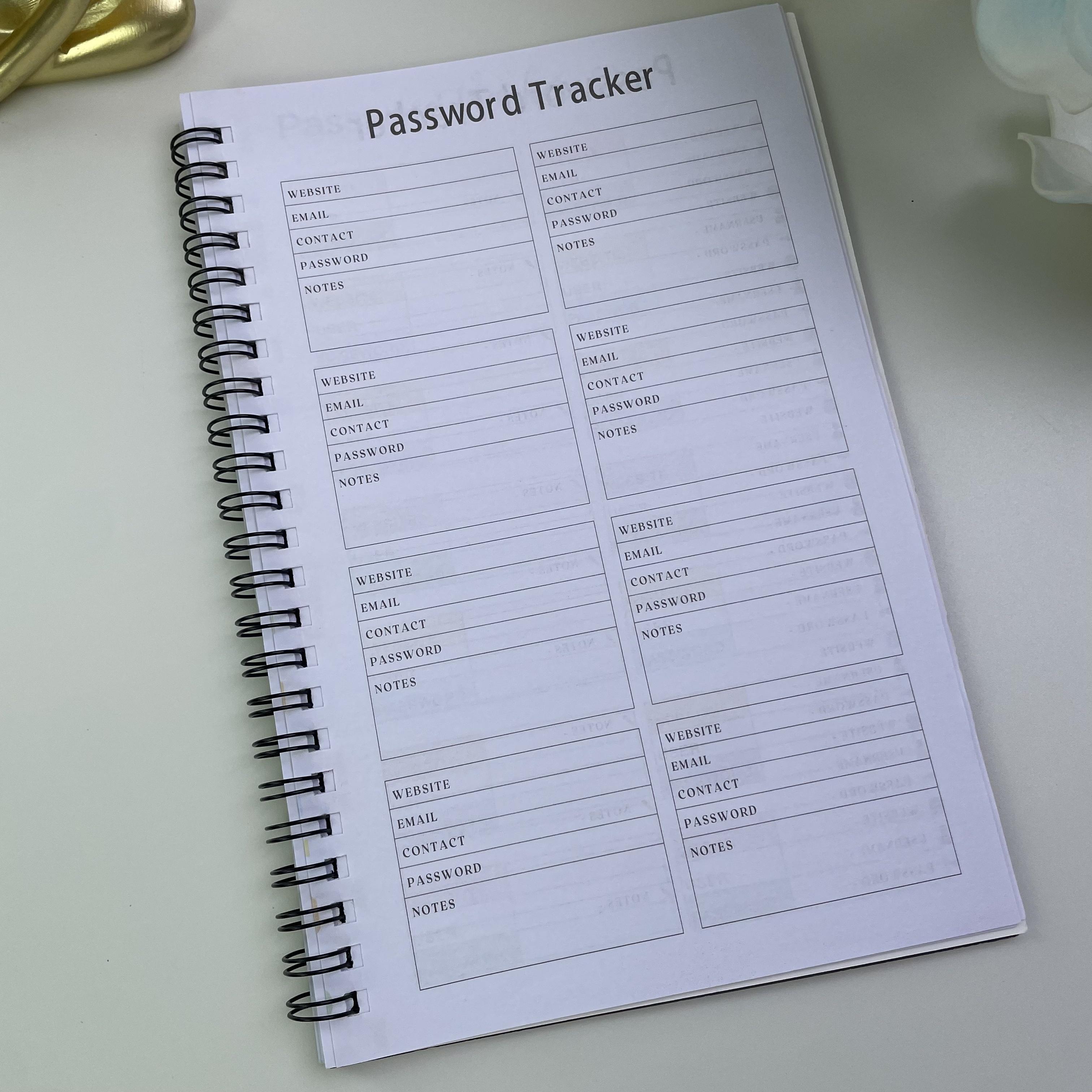 Durable Spiral Bound Password Organizer Notebook, What the F*ck is My Password Book, Secure Login Information Storage Journal for Daily Use