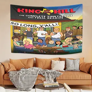 King of the Hill design  Tapestry, Exquisite Patterns, Soft Fabrics, Perfect for Sofa or Bed Decoration, Comfortable Home Decoration, Bohemian Home Decoration