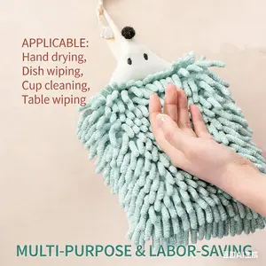 Cute Chenille Hand Towel Ball Ultra Soft High Absorbent Thick Hanging Towel Quick Dry Bathroom Kitchen Towel Hangable